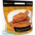 Fresh Chicken Packing Bag, standing up hot roast chicken bag with handle, chicken bag carry out fried chicken bag